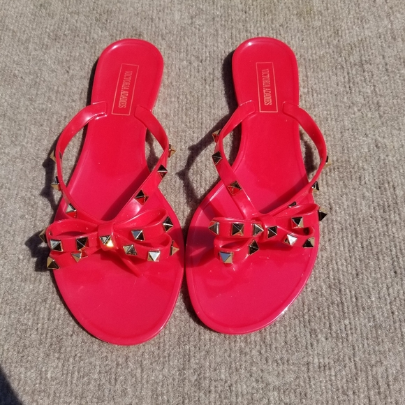 Red bow & studs sandals - Picture 6 of 6